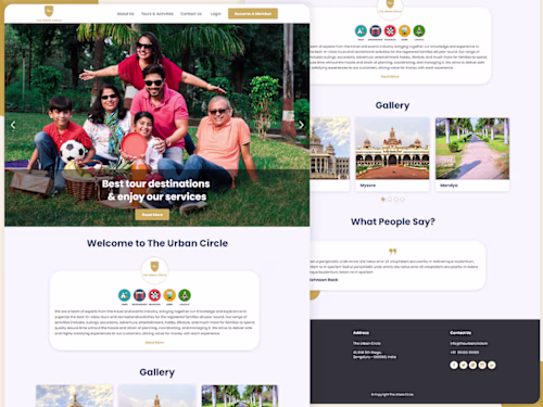 Tour & Activities Website Design & HTML/CSS