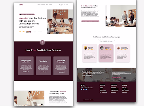 Webflow - Tax Consulting Landing Page