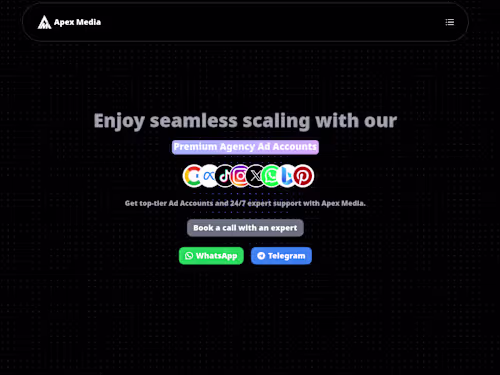 Apex Media - NextJS Landing Page