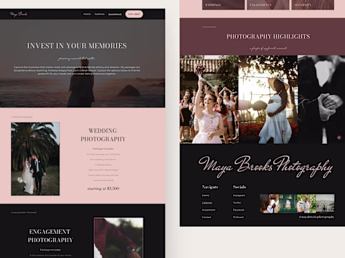Professional Photography Website | Framer Template Project