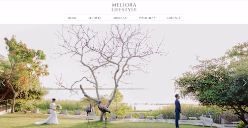 Photography website for Meliora Lifestyle