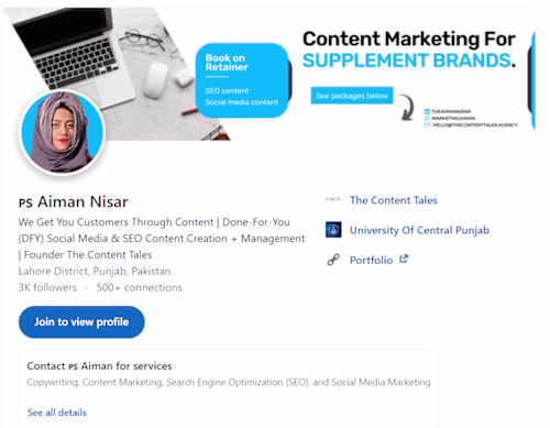 My personal brand on LinkedIn has currently over 3000 followers