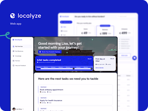 Redesign of HR dashboard and talent experience for Localyze