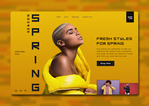 Clothing Website Design | Sartorial Soul
