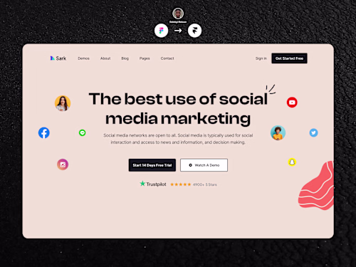 Figma to Framer - Sark Landing Page