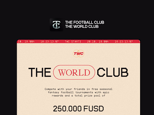 Landing page - The World Club