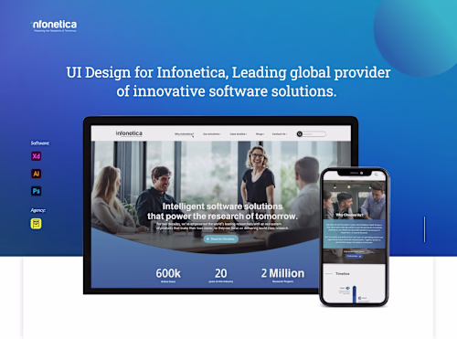 UI Design for Infonetica, an IT sector based out of Esher, UK