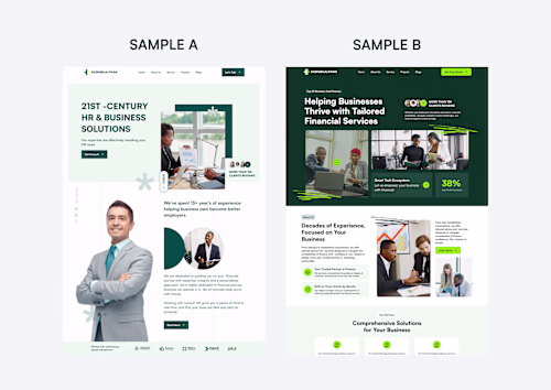 This is a simple financial advisory website. There are two v...