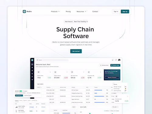Redro: Supply Chain Management Tool — Web Design 