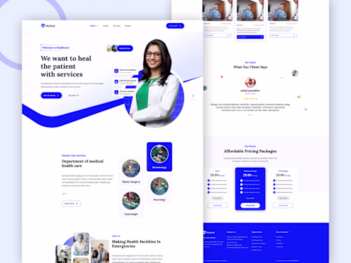 Medical Website Landing Page Template on Behance