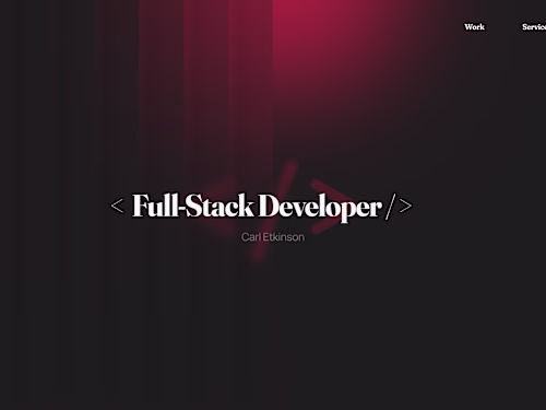 Developer's Portfolio Website Design
