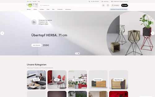 E-commerce | LIMETTE – Interior Design and Furniture Website
