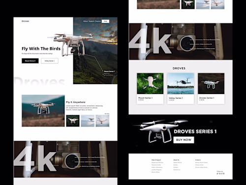 Drone Landing Page on Behance