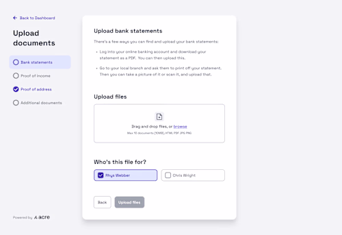 Handling documents during the mortgage application journey
