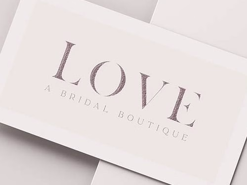 Love, a Bridal Boutique rebrand 