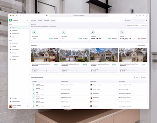 Propwise: Property Management Web App SaaS Dashboard