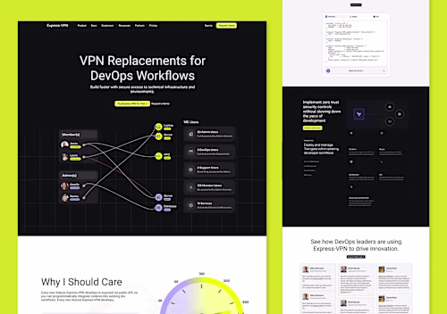Framer Landing Page Design for DevOps Security Platform