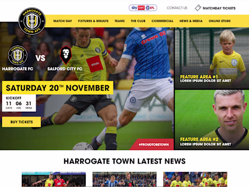 Harrogate Town FC - UI/UX Design & Social Campaign — Jamie Peel