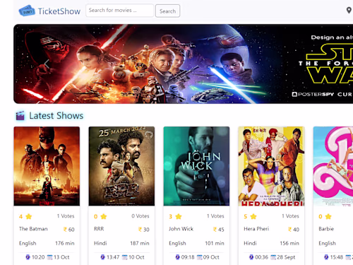 Movie Booking Vue.js App with Flask + Redis Server Back-end
