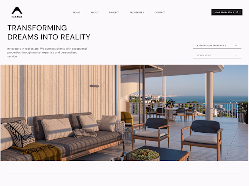Luxury Real Estate Web Platform for RE Sales