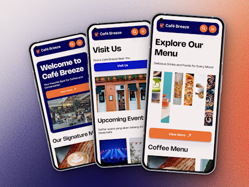 Cafe' Breeze Minimalist Website Design