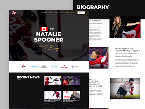 Natalie Spooner website concept
