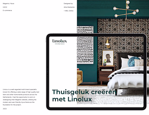 LINOLUX / E-commerce website redesign 