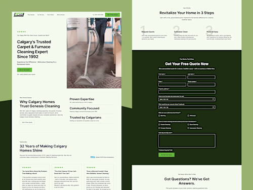 Genesis Cleaning Services Website