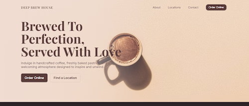Cafe Website: Responsive cafe website