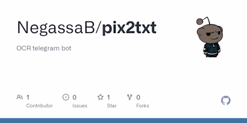 GitHub - NegassaB/pix2txt: OCR telegram bot