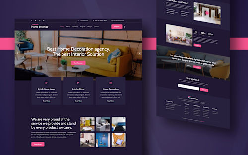 interior design website design