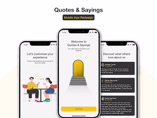 Quotes & Sayings - Mobile App Redesign