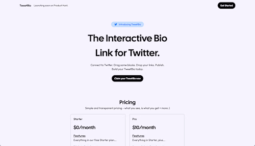 Website for Link-in-Bio SaaS