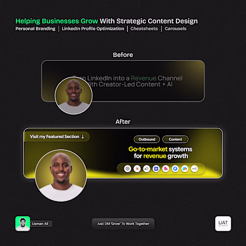 LinkedIn Profile Rebrand & Revamp For Yassin M. We worked to...