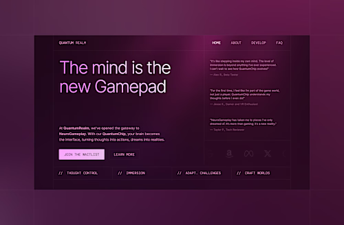 ✨ UI Design for QuantumRealm ✨