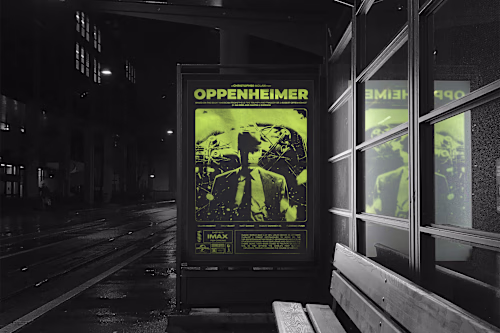 OPPENHEIMER - Brutalist Poster Design