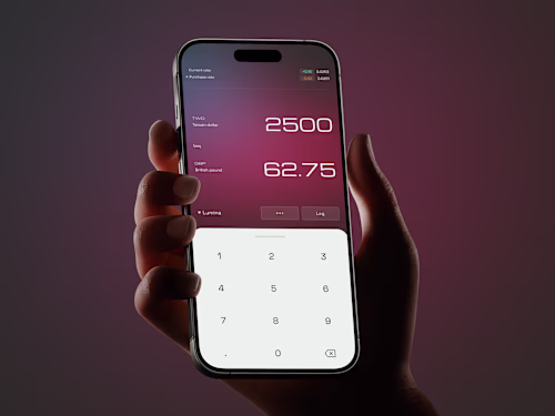 Lumina - Currency converter app design