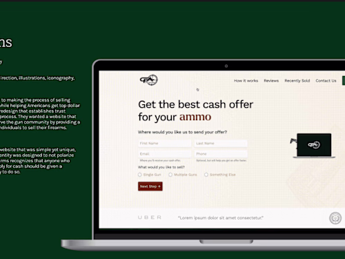 Cash for Arms Website