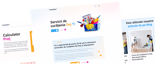 Serviciicuratenidej.ro - Cleaning Services (SEO + Web dev.)