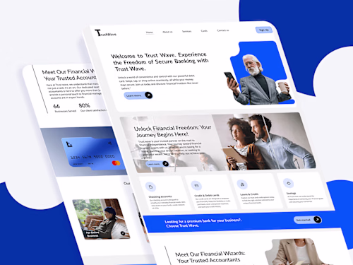 Trust Wave - Banking Website Landing Page :: Behance