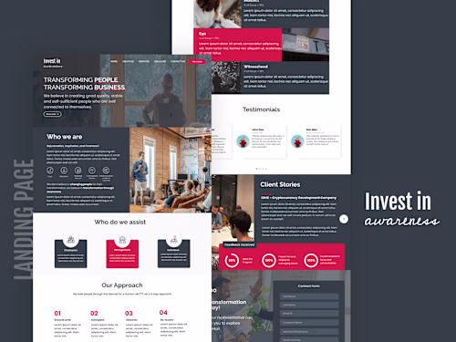 Landing Page Design for Meditation Service