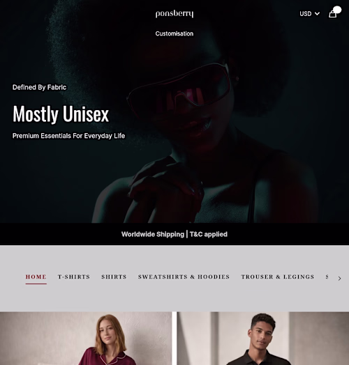 A modern fashion e-commerce storefront