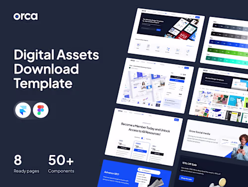 Orca — Digital downloads Framer Template