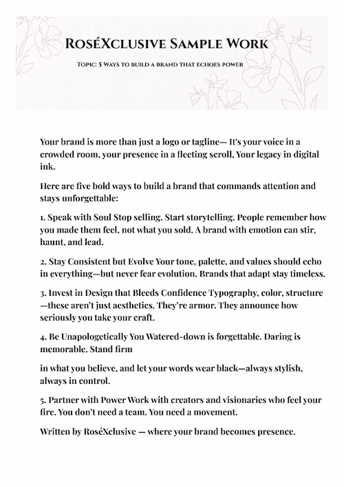 Building a Brand that Echoes Power