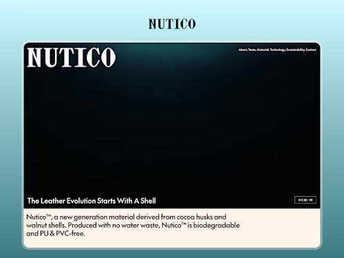 Nutico™ — A Sustainable Materials Brand Website 