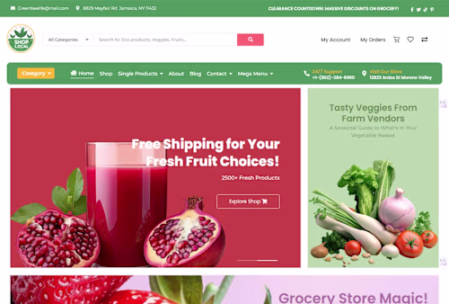 Design online Grocery store using Woocommerce