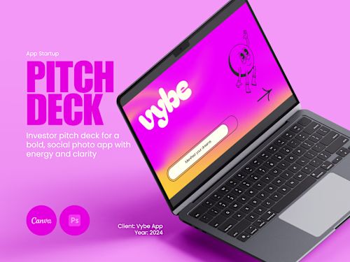 Investor Pitch Deck for Vybe Social Photo App