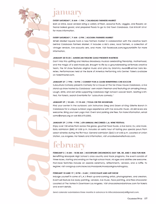 Magazine Layout for Calendar