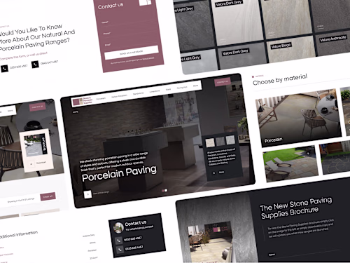 Webflow website design and development. Paving supply company