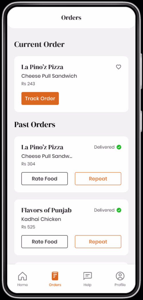 Design a mobile food ordering app